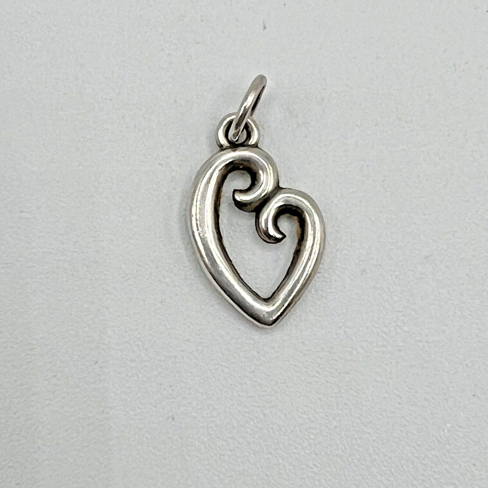 Estate James Avery 925 Sterling Silver Heart Charm - Uncut